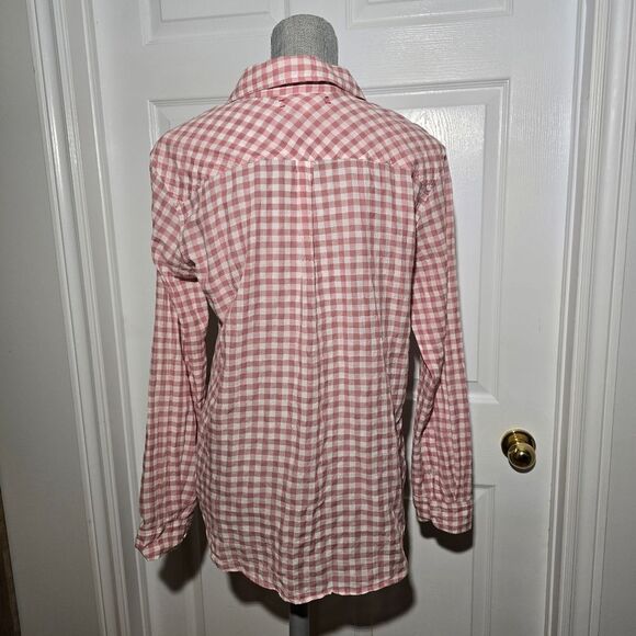 XIRENA gingham button up blouse - Picture 3 of 5
